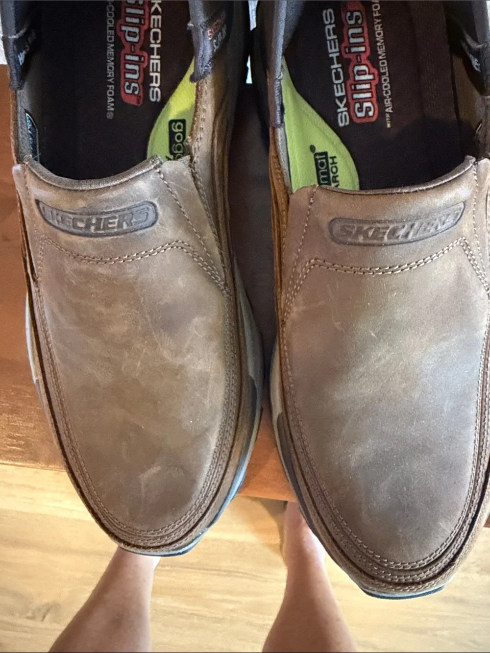 Skechers Men's Brown Slip-On Casual Relaxed fit Loafers